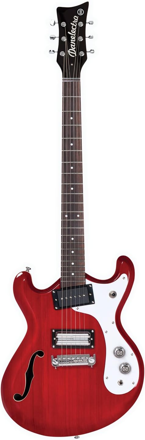 Danelectro 66 Electric Guitar 6 String ~ Transparent Red
