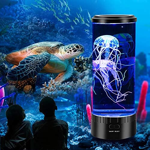 3D Quallen Kristallkugel Mit LED Nachtlicht - K9 Kristall Meerestier Deko & Geschenk