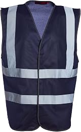 Blackrock Hi Vis Vest Navy Reflective Safety PPE Size Small