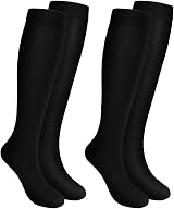 Losvcbcx Compression Socks 15-20 mmHg Women Men Knee High 2/4/6/7 Pairs