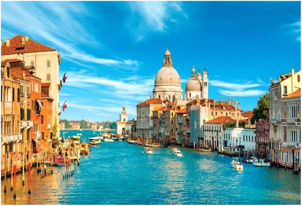 1000 Piece Jigsaw Puzzle - Venice Grand Canal Landscape Educational Assembling Toys - Developing Fine Motor Skills, Memory, Shape Color Recognition & Sorting - Gift for Kids Boys, Girls & Adults