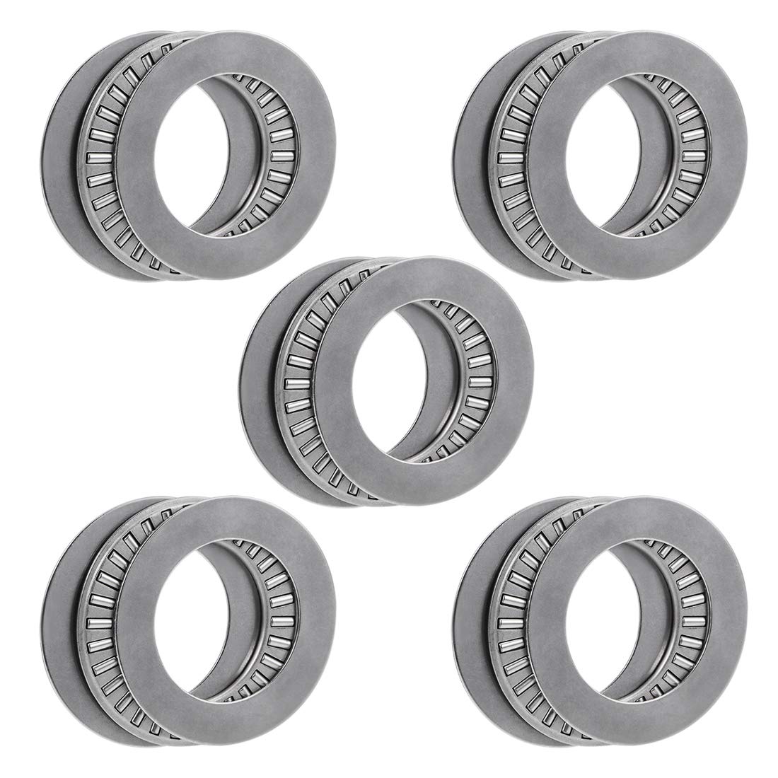 sourcing map TC1625 Thrust Needle Roller Bearings with Washers 1" Bore 1-9/16" OD 5/64" Width 5pcs