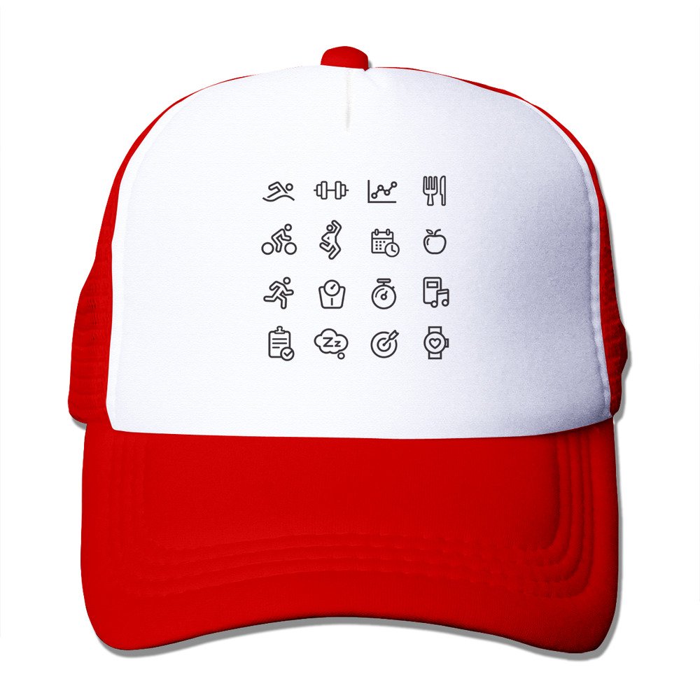 ERTYP Fitness Icons Line Series Mesh Hat Black