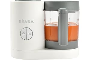 BÉABA BEABA Babycook Neo Baby Food Maker | Non-Toxic Glass & Stainless Steel | Trusted by Celebrity Moms | Sustainable Baby Food Processor | Global Leader| 34 Servings in 20 Mins