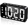 Small Alarm Clock for Bedrooms Dual Alarms Small Digital Clock with USB Ports 5 Adjustable Dimmer for Home Office Bedside Clock with 12/24HR Snooze Alarm Clock for Heavy Sleepers Teens Kids Elderly