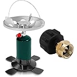 GasOne Propane Stove Heat Adjustable - Small Propane Tank Camp Stove with Waterproof Carry Bag