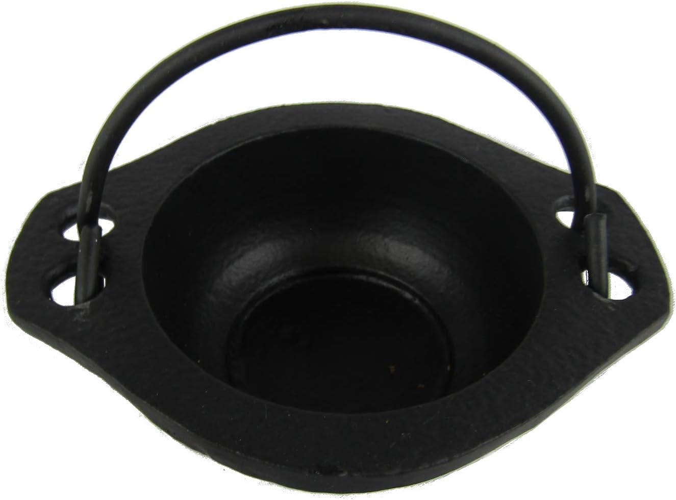 CircuitOffice Cast Iron Cauldron 2.5" Inside Diameter, 4" Handle to Handle, Burning Smudging Cones or Granular Incense or Charcoal, for Rituals Altars, Wicca, Pagan, Decorations or Gifts