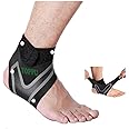 1 Pair Ankle Brace Ankle Support for Women & Men Ankle Wrap for Sprained Ankle Plantar Fasciitis&Achilles Tendonitis with Adjustable Strap Compression Sleeve Ultra Thin for Most Shoes 1 Size Fits All