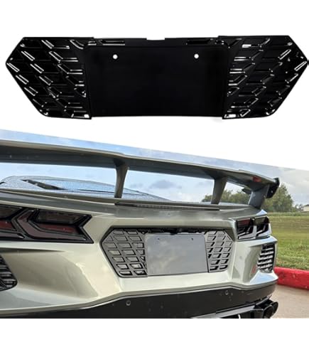 Support Plaque Immatriculation Avant Chevrolet Corvette C8 2020-2024 - Kit Base ABS
