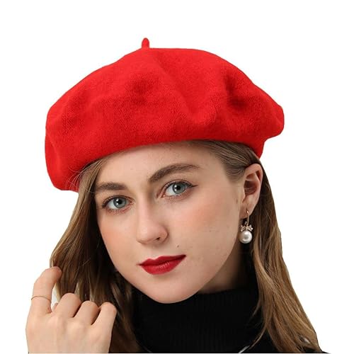 BEYLRZID French Beret-Classic Wool Beret Solid Color Womens Beret