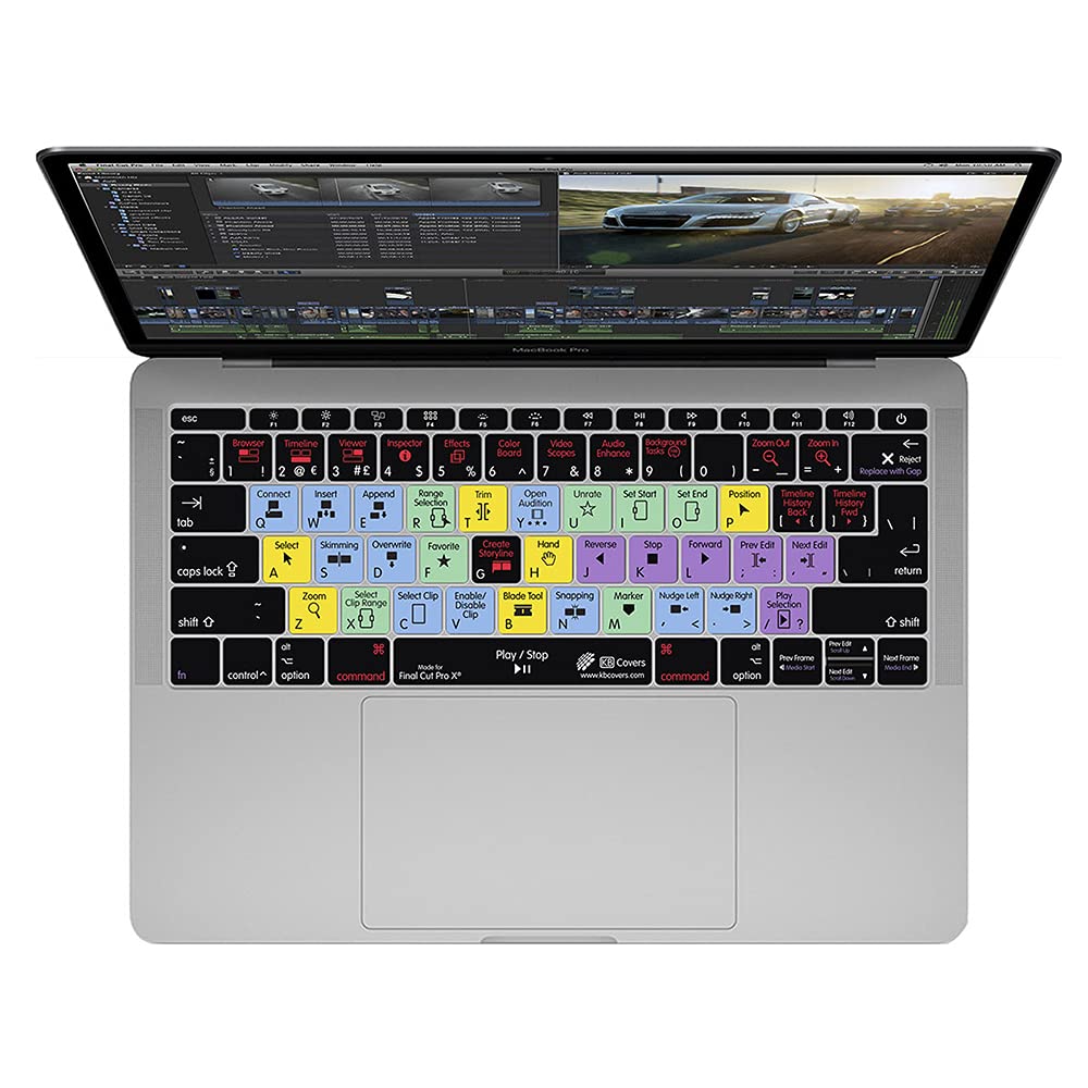 Final Cut Pro X Qwerty Keyboard Cover for MacBook Pro Without Touchbar