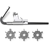 Hicarer Ring Groove Cleaner Piston Ring Groove Carbon and Deposit Cleaning Tool, with 3 Adjustable Cutter Wheels, 15 Grooving Cleaning Sizes Blades
