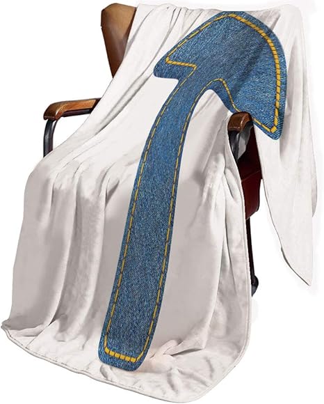 Amazon 文字t ひざ掛け デニムのテクスチャ要素とアルファベットデザインブルージーンズステッチイラスト印刷装飾 ブランケット フランネル シープ調 ボア ふんわり 柔らかい肌触り 150cm X 130cm 青黄色 ひざ掛け ハーフケット オンライン通販