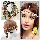 Fashionwu Boho Style Floral Flower Women Hairband Festival Party Wedding Headband