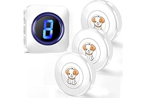 SURFOU Dog Bell for Potty Training Wireless Dog Door Bell Operating at 1000 Feet with 3 Waterproof Touch Buttons 1 Plug-in Receiver Bells for Dog Training to Go Outside