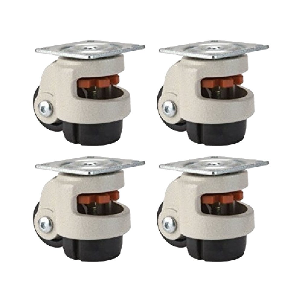 Set of 4 Machine Leveling Casters Plate Mount
