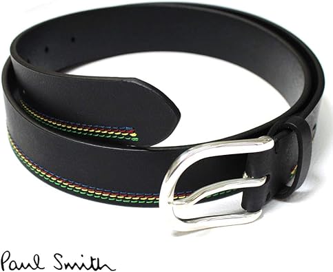 Amazon Paul Smith ポール スミス ビジネスベルト メンズ ブランドベルト ブラック ３ラインステッチ誕生日 プレゼント 80cm 30インチ 75 85cm Paul Smith ポール スミス シューズ バッグ