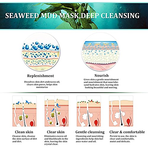 Blackhead Mask, Deep Cleaning Mask, Seaweed Mask,Dead Sea Mud Mask, for
