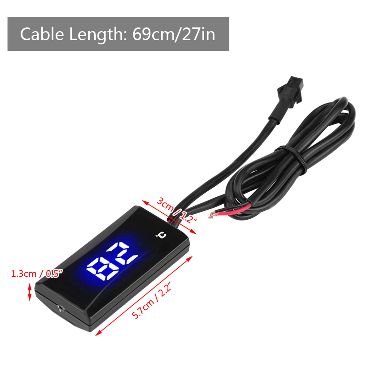 Coolant Temp Gauge Kit For Jap Vehicles, Acouto Motorcycle Water Temp