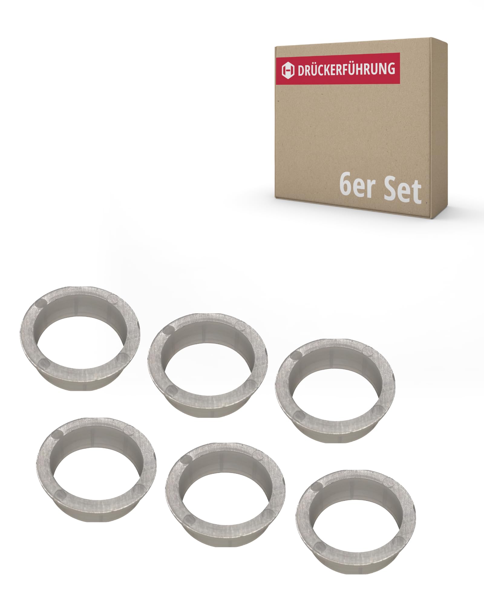 JUVA Handle Guide 18 mm Handle Bearing Ring White for Door Handles and Pair of Handles - SM10003 | Plastic Bearing for Door Handles | Made in Germany | Pack of 6 - Guide Rings with Attachment for Door
