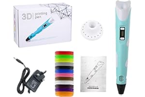 3D Printing Pen, 3D Drawing Pen with LED Display & 12 Colors PLA Filament for Kids & Adults, Creative Art & Craft Kit with St