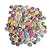 Pack of 25pcs Designeddesigned Super Fantastic Round Shaped Painted 4 Hole Wooden Buttons 30mm*30mm
