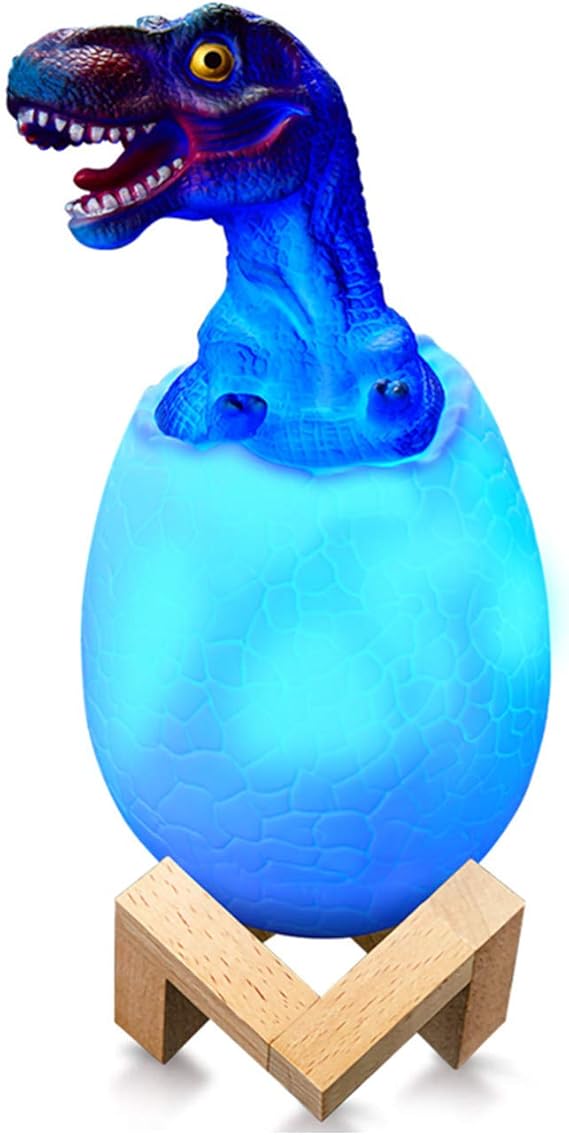 Dinosaur Night Light for Kids, 3D Dinosaur Lamp LED Night Light with