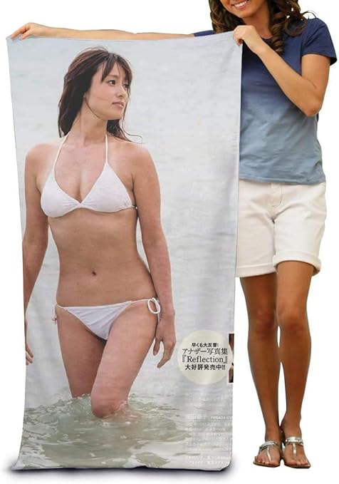 Amazon Co Jp 深田恭子 ビーチタオル ビーチマット バスタオル ソフトタオル ホテルスタイル 海水浴 軽量 大きい 薄手 吸水性 旅行用品 ホーム キッチン