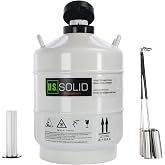 U.S. Solid 15 L Cryogenic Container Liquid Nitrogen (LN2) Dewar Semen Tank 6 Canisters Carry Bag