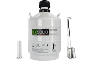 U.S. Solid 15 L Cryogenic Container Liquid Nitrogen (LN2) Dewar Semen Tank 6 Canisters Carry Bag