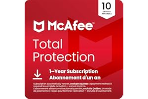 McAfee Total Protection 2026 Ready | 10 Device | Cybersecurity Software Includes Antivirus, Secure VPN, Password Manager, Dar