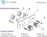 Xcel Home Chrome Douche Bracket Bidet Shataff Wall Plate Universal Fittings view 2