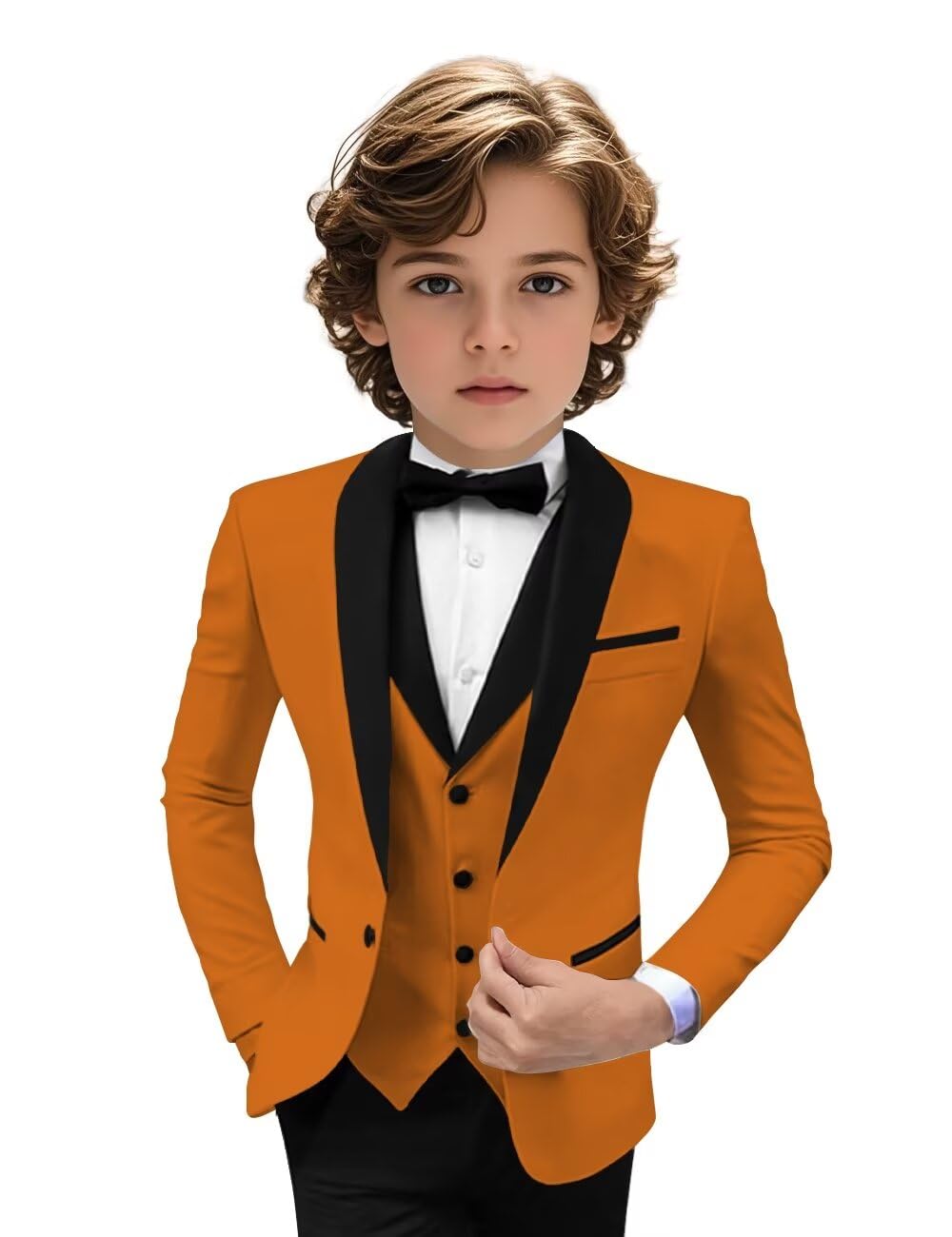Tuxedo Suits for Boys 3 Pieces Slim Fit Boys Formal