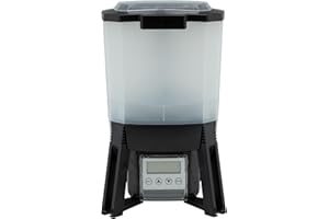 The Pond Guy KoiGrower Automatic Pond Fish Food Dispenser, Solar, Battery & AC Electric Power, Auto Timed Koi Pellet Feeder, 5 Gallon Feed Container