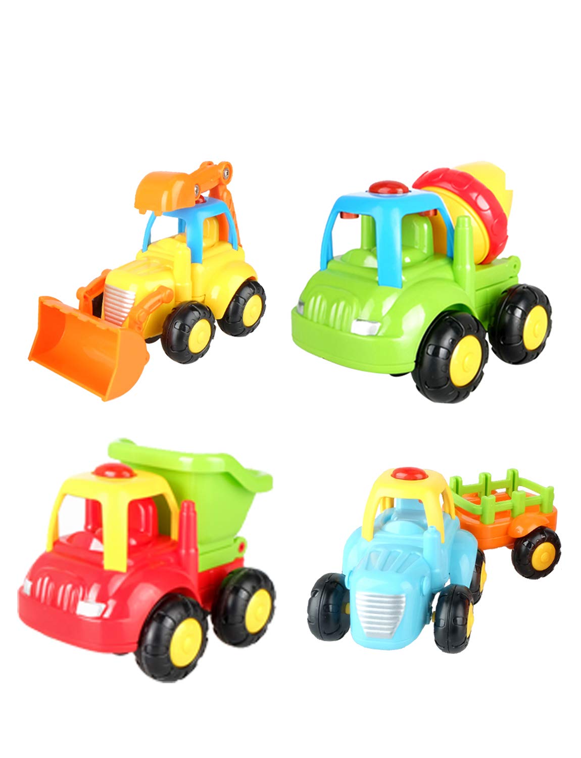 Mant Vn Jouets D Activite Et De Developpement Jouets D Eveil Et 1er Age Coolle Singing Truck Team Ensemble De Camion A Benne Basculante Melangeur De Ciment Bulldozer Tracteur Avec Des Chansons Heureux Et Des