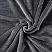 HOZY Soft Blanket King Size Fleece Warm Fuzzy Throw Blankets for The Bed Sofa Lightweight 350GSM Dark Grey 90