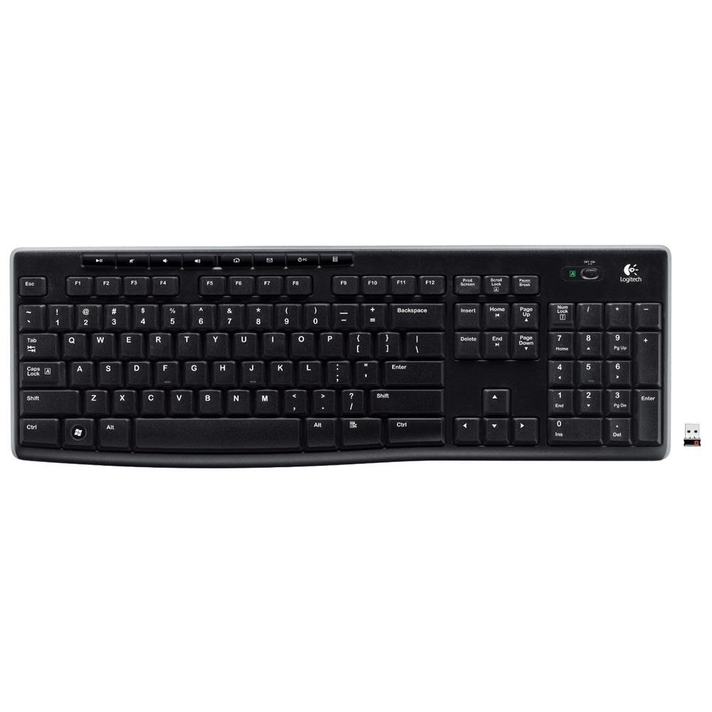 Logitech K270 Wireless Keyboard for Windows, QWERTY US International Layout - Black