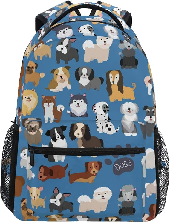 ALAZA Cute Doodle Dog Print Puppy Animal Large Backpack