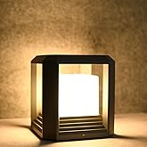 PLUSLED Outdoor Post Lights for Deck, Fence, and Yard - Hard Wired 120V Waterproof Column Lights, 20W 3000K LED Pillar Lights