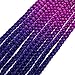 DAIRESS (6 Packs) Ombre Box Braids Crochet Hair Extensions 22inches 10Stands Synthetic Crochet Braids Hair Extensions Kanekalon Box Braids Crochet Braiding Hair (6Packs,Black Purple Blue)