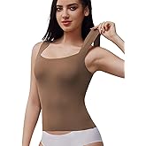 USEASY Sleeveless Shapewear for Women Shaper Tanks for Women Shapewear Tops Wide Strap Tank Top Slimming Bodysuit