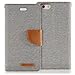 GOOSPERY Canvas Wallet for Apple iPhone 6S Plus Case (2015) iPhone 6 Plus Case (2014) Denim Stand Flip Cover (Gray)
