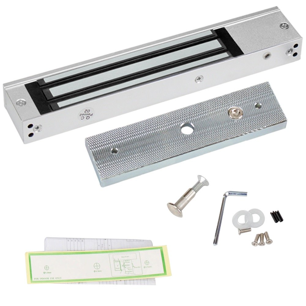 LIBO Electric Magnetic Lock 280KG/6000lbs Access Control Electronic Metal Door Lock DC12V Fail Safe NC Type for Security System Single Door