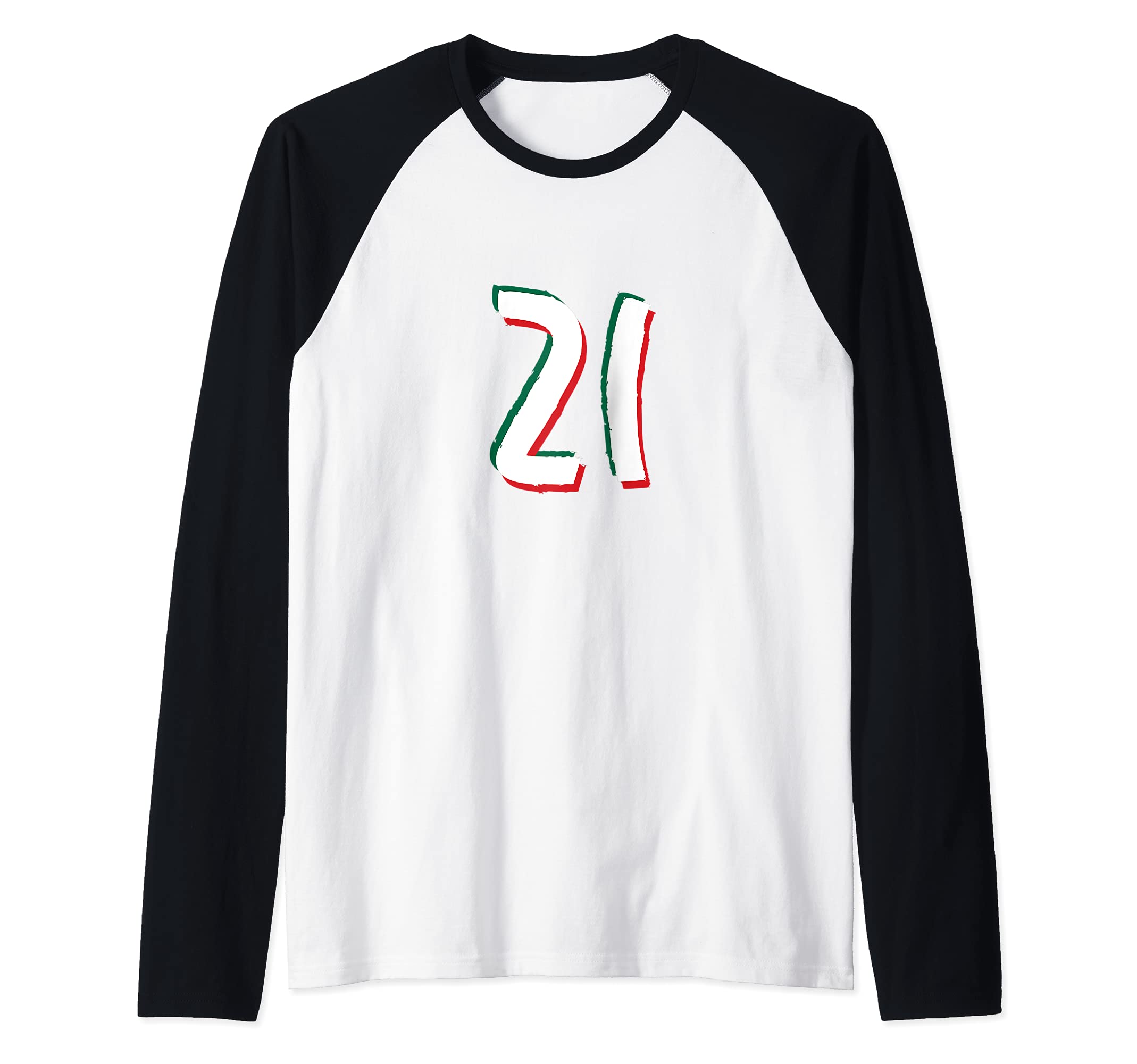 Flag Mexico Raglan Baseball Tee