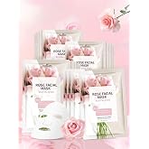 IREV Face Masks Skincare, Spa Sheet Mask, Facial Masks for Women Skin Care | Beauty Rose Sheet Masks, Bulk Face Mask Skin Care, Beauty Masks Gifts, Hydrating Face Masks, Facial Masks 10 Sheets