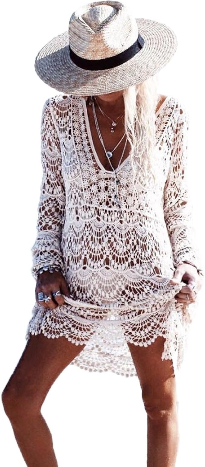 lace crochet beach dress