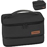 Buringer HOMESPON Expandable Lunch Bag for Men Women Insulated Lunch Box Holder with Handle for Picnics Work Travel(Black)