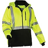 Ergodyne GloWear 8353 Lightweight Softshell Jacket, Fleece Lined, Hi Visibility, Reflective Safety Jackets