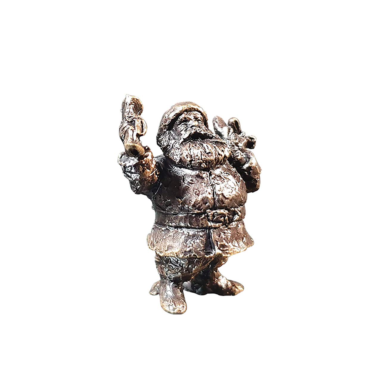 Richard Cooper 2088 Father Christmas Santa Claus Solid Bronze Figure Statue Sculpture - 3.5 x 3.5 x 2.5 cm