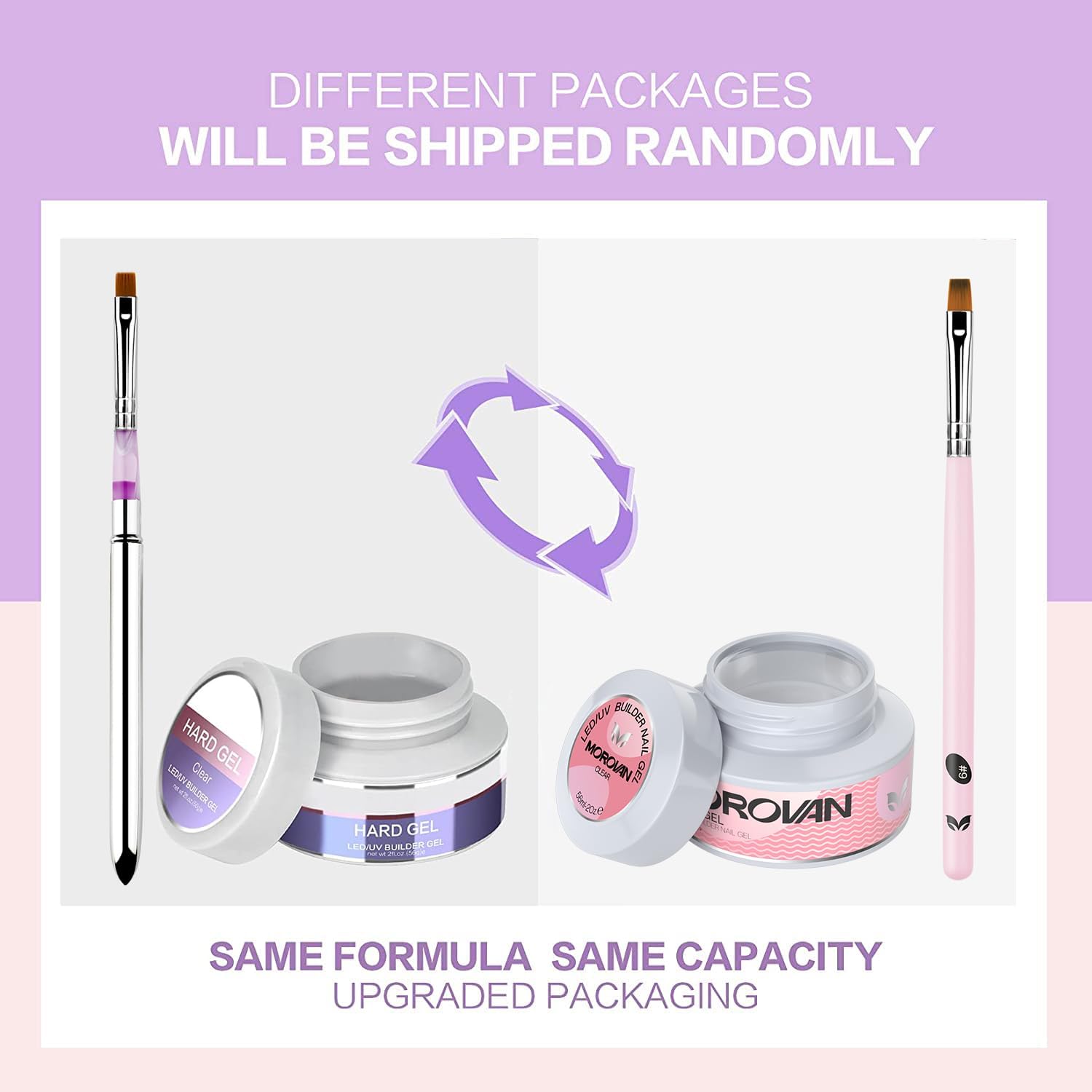 Morovan Solid Builder Gel for Nails: UV/LED Hard Gel Kit - Clear 2oz Strong 3D Sculpting Extension Strengthen Professional Art Manicure Set with Forms & Brush Supplies - Image 9